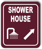 SHOWER HOUSE DIRECTIONAL ARROW TRAIL 8 Variations Metal Aluminum composite sign