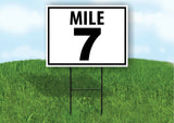 MILE 7 DISTANCE MARKER  RUNNING RACE  Yard Sign Road Sign with Stand LAWN POSTER