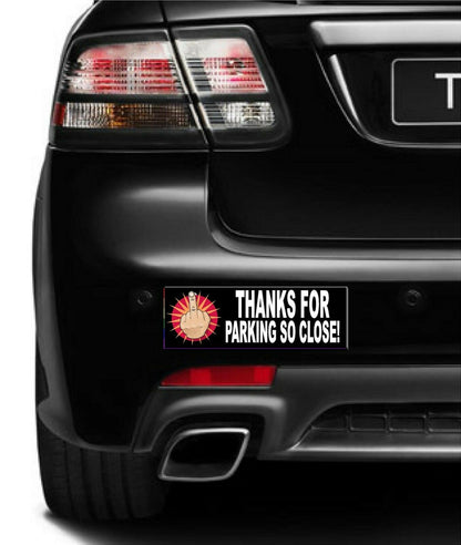 Set of 4 prank magnetic bumper stickers magnets I PARK LIKE AN IDIOT SO GAY
