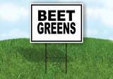 BEET GREENS BLACK BORDER Yard Sign with Stand LAWN SIGN