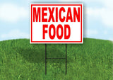 MEXICAN FOOD RED Road Yard Sign Road Sign with Stand LAWN POSTER