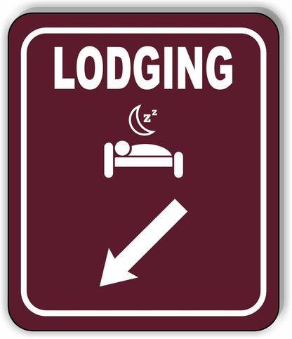 LODGING DIRECTIONAL ARROW TRAIL 8 Variations Metal Aluminum composite sign