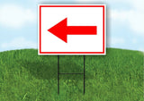 LEFT arrow red Yard Sign Road with Stand LAWN SIGN Single sided