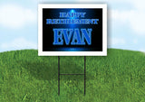EVAN RETIREMENT BLUE 18 in x 24 in Yard Sign Road Sign with Stand
