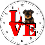Yorkshire Terrier Cute Puppy Dog kitchen living room Wall Clock