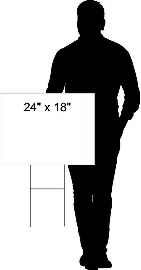 MEAT processing BLACK AND WHITE 18 in x 24 in Yard Sign Road Sign with Stand