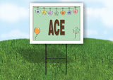 ACE WELCOME BABY GREEN  18 in x 24 in Yard Sign Road Sign with Stand
