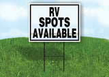 RV SPOTS AVAILABLE BLUE BROWN Yard Sign with Stand LAWN SIGN