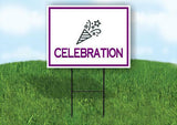 CELEBRATION  PURPLE Yard Sign Road with Stand LAWN SIGN