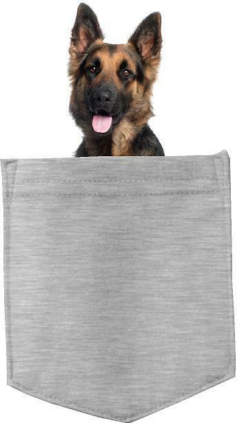 German Shepard Dog in pocket Fridge Car Magnet Bumper Sticker App size 4"x7"