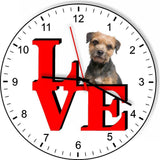 Border Terrier Park Cute Puppy Dog kitchen living room Wall Clock