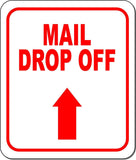 MAIL DROP OFF RED 8 Arrow Variations Metal Aluminum composite sign