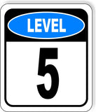 LEVEL 5 PARKING GARAGE Metal Aluminum composite sign