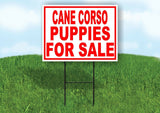 Cane Corso PUPPIES FOR SALE RED Yard Sign Road with Stand LAWN SIGN