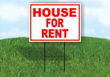 HOUSE FOR RENT RED WHITE Yard Sign Road with Stand LAWN SIGN