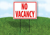 NO VACANCY RED Yard Sign Road with Stand LAWN SIGN