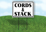 CORDS AND STACKS Yard Sign with Stand LAWN SIGN