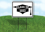 CLASS 2022 BLACK CAP Yard Sign with Stand LAWN SIGN