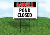 DANGER POOL CLOSED Plastic Yard Sign ROAD SIGN with Stand