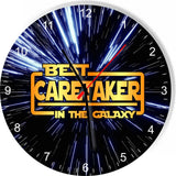 Best Caretaker in the Star Galaxy Wars Space Kitchen Living room Wall Clock