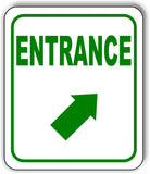 ENTRANCE DIRECTIONAL GREEN 8 Arrow Variations Metal Aluminum composite sign