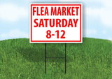 flea market 8-12 red and white Plastic Yard Sign ROAD SIGN with Stand