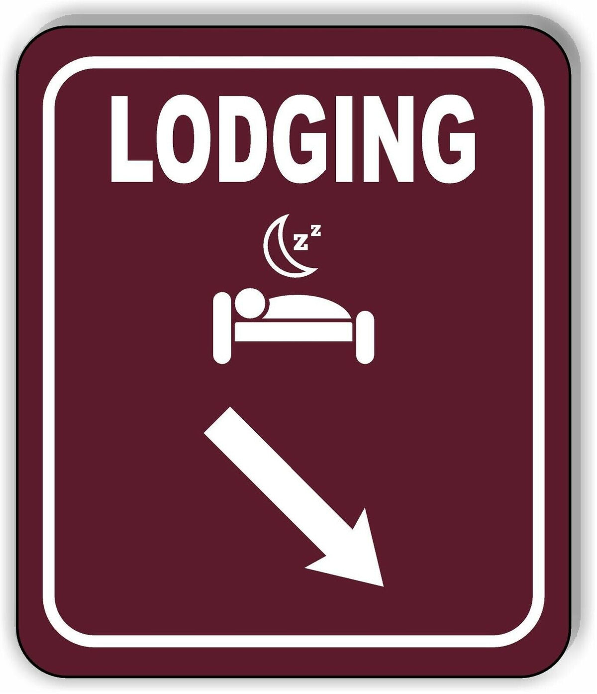 LODGING DIRECTIONAL ARROW TRAIL 8 Variations Metal Aluminum composite sign