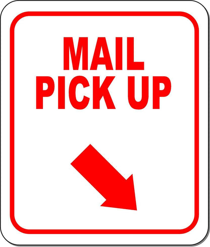 MAIL PICK UP RED 8 Arrow Variations Metal Aluminum composite sign