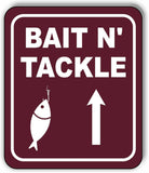BAIT N TACKLE DIRECTIONAL UPWARDS ARROW CAMPING Metal Aluminum composite sign
