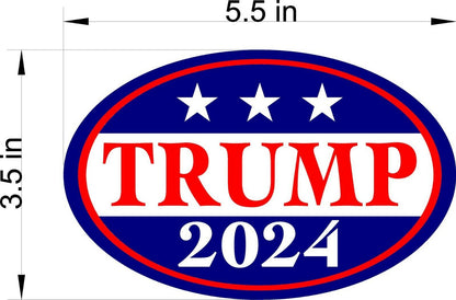 TRUMP car magnet Donald Trump President 2024 Magnetic Bumper Sticker 5.5"x3.5"