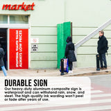 LINE STARTS HERE Aluminum Outdoor Metal Signs