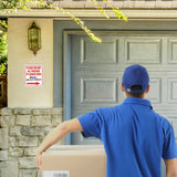 Please Deliver All Packages To Garage Door RIGHT arrow No USPS LOGO Metal sign