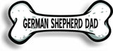 Dog Dad German Shepherd Bone Car Magnet Bumper Sticker 3"x7"