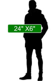 CHOCOLATE LABRADOR LANE 24"x6 ALUM COMPOSITE SIGN