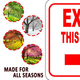 EXIT THIS WAY DIRECTIONAL RED 8 Arrow Variations Metal Aluminum composite sign