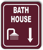 BATH HOUSE DIRECTIONAL ARROW TRAIL 8 Variations Metal Aluminum composite sign