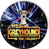 Best Greyhound Dog Galaxy Wars Space Star Kitchen Livingroom Wall Clock
