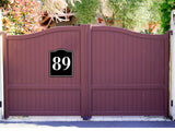 89 Bay Garage Door Plate Field Lane Gate Number BLACK Aluminum Composite Sign