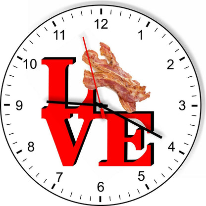I Love Bacon Park Funny Kitchen Living room Wall Clock