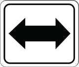 Left and Right arrow Black metal outdoor sign