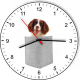 English Springer Spaniel In Your Pocket Puppy Dog kitchen living room Wall Clock