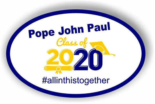 Pope John Paul Class of 2020 Graduation Car magnet Magnetic Bumper Sticker