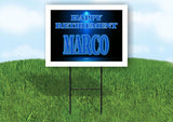 MARCO RETIREMENT BLUE 18 in x 24 in Yard Sign Road Sign with Stand