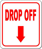 DROP OFF RED 8 Arrow Variations Metal Aluminum composite sign