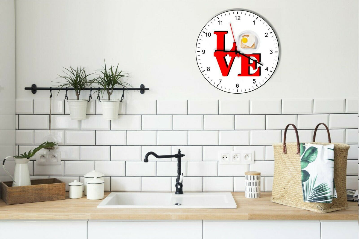 I Love Eggs Love Park Funny Kitchen Living room Wall Clock