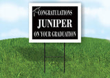 JUNIPER CONGRATULATIONS GRADUATION 18 in x 24 in Yard Sign Road Sign with Stand