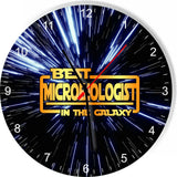 Best Microbiologist Star Galaxy Wars Space Kitchen Living room Wall Clock