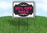 20% OFF SALE PINK TAG BLACK Yard Sign with Stand LAWN SIGN