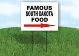SOUTH DAKOTA FAMOUS FOOD RIGHT ARROW Yard Sign w Stand LAWN SIGN Single