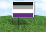 ASEXUAL DEMISEXUAL PRIDE FLAG Plastic Yard Sign ROAD SIGN with Stand
